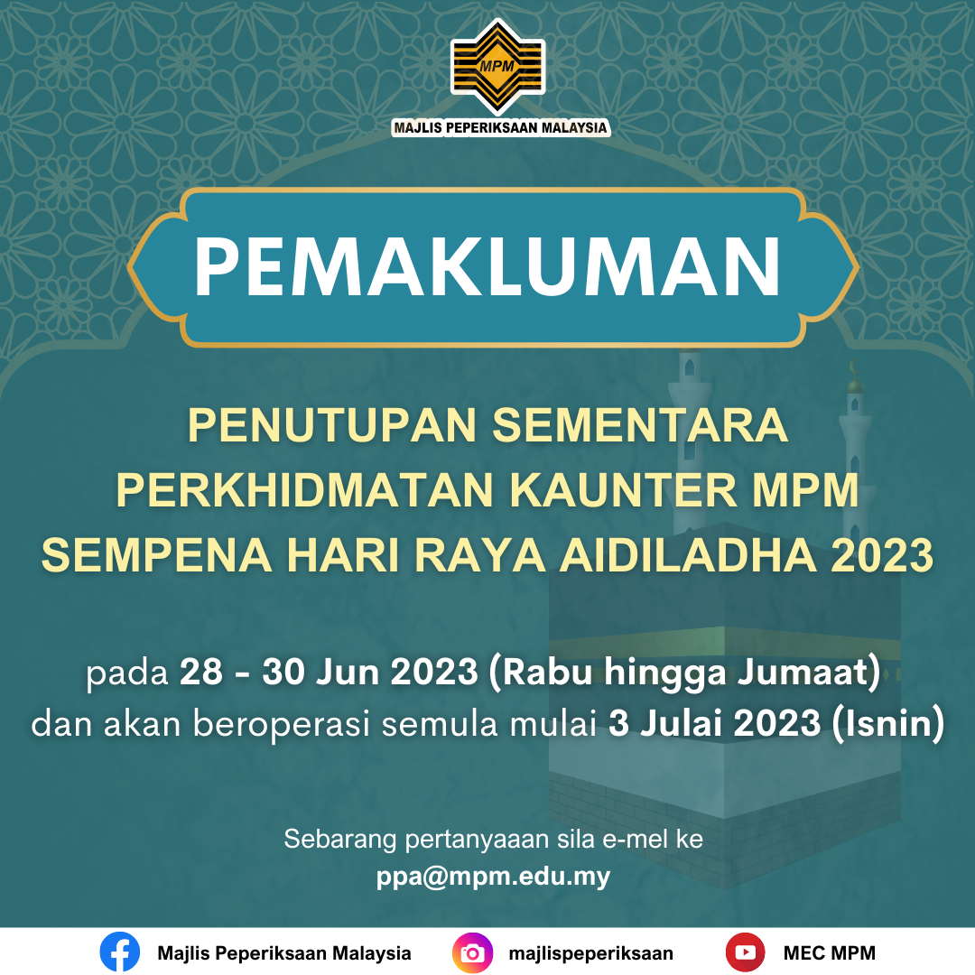Portal Rasmi Majlis Peperiksaan Malaysia (MPM) - Portal Rasmi Majlis ...