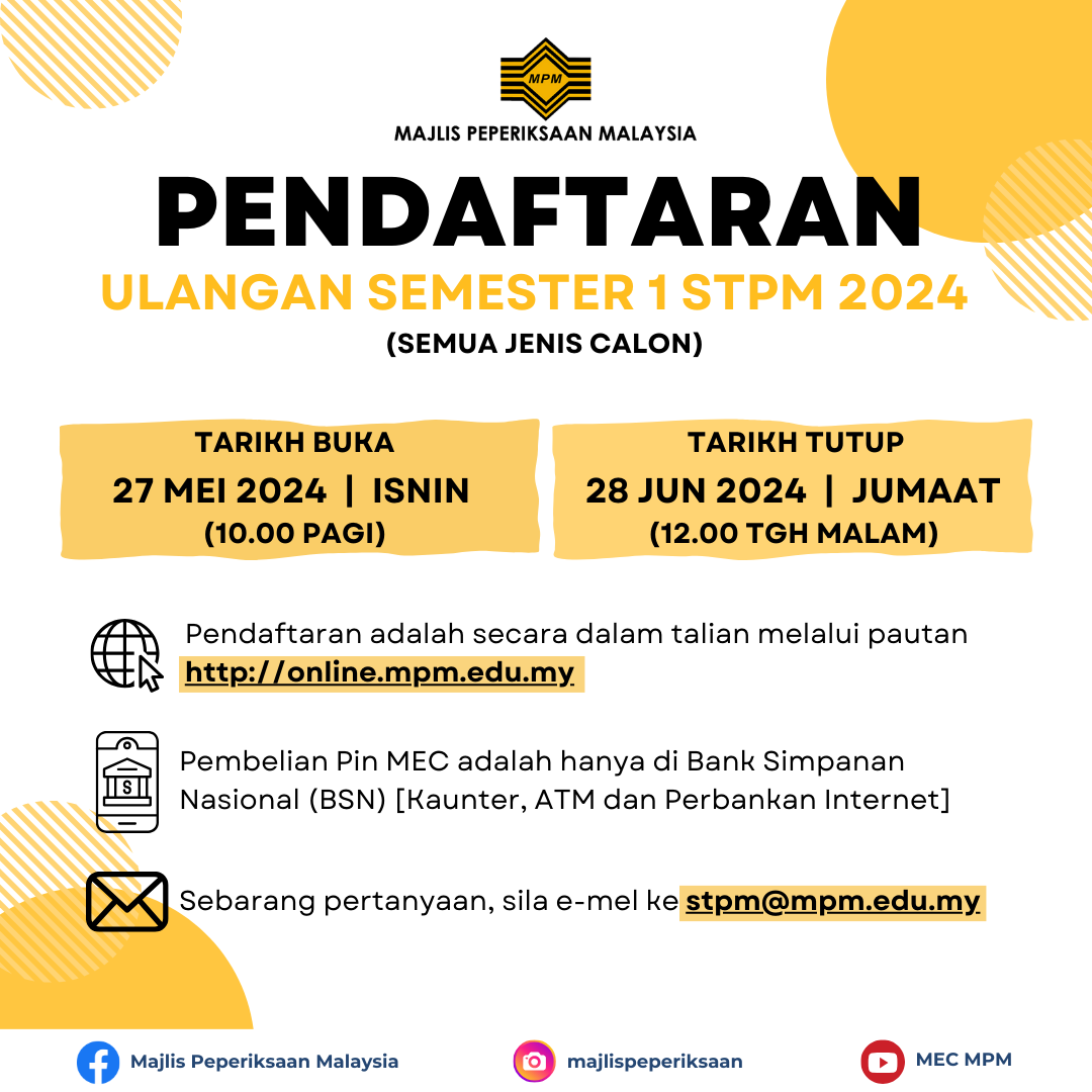 Laman Utama Portal Rasmi Majlis Peperiksaan Malaysia (MPM)