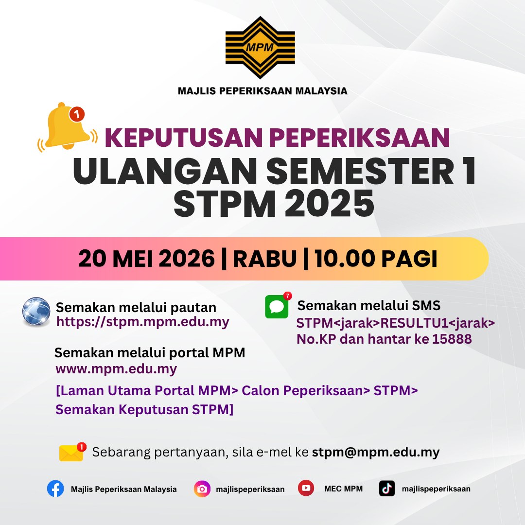 Keputusan STPM U1 2025