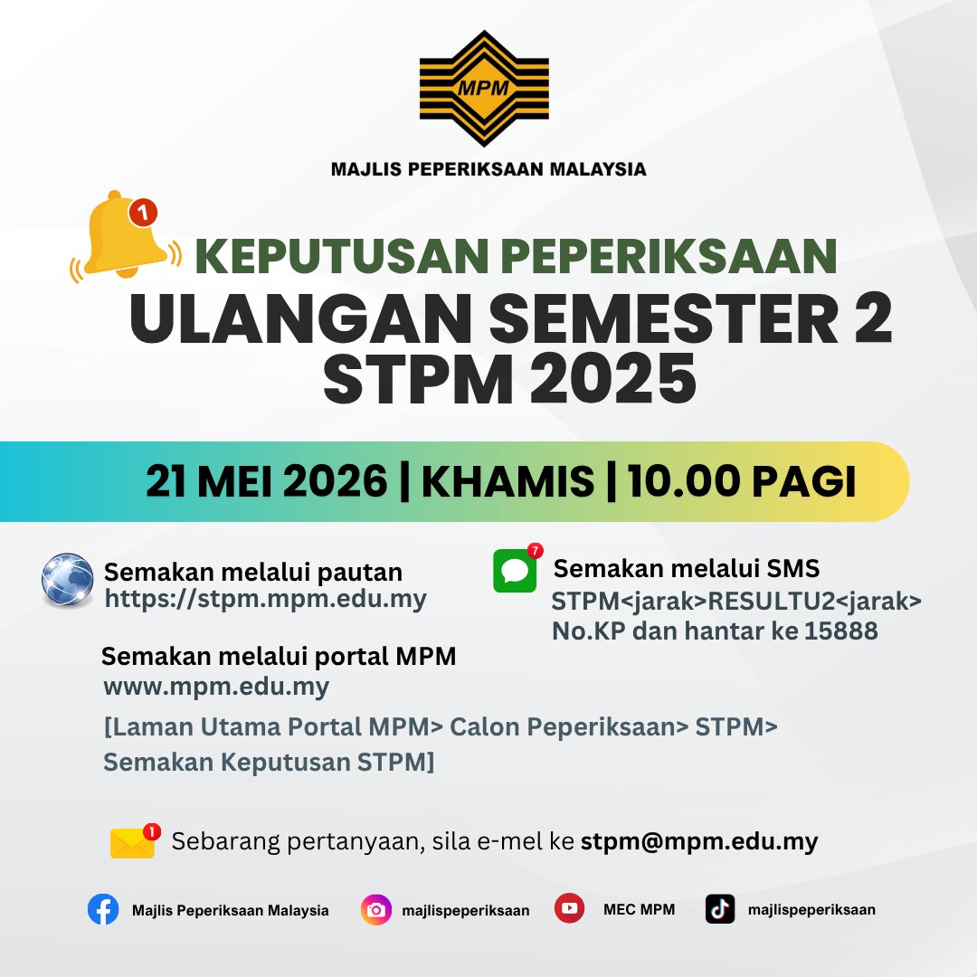 Keputusan STPM U2 2025